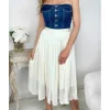 My Look Féminin Mon jupon long cream "irisé & plissé" Sale