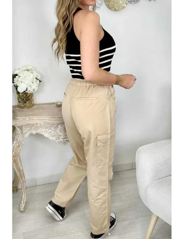 My Look Féminin Mon pantalon beige caramel "parachute" Fashion