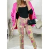My Look Féminin Mon pantalon droit "Pink Cachemire" Clearance