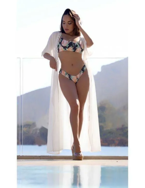 My Look Féminin Mon petit bikini "Noir & flowers" Online