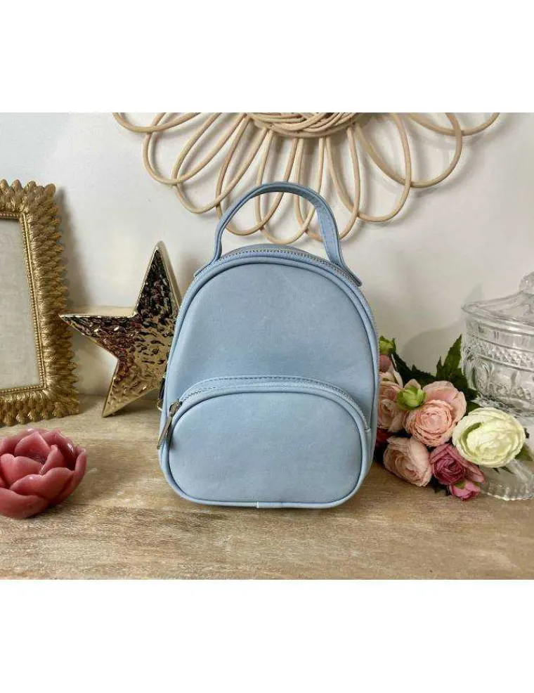 mon_petit_sac__dos_style__0.webp My Look Féminin Mon petit sac à dos style cuir "bleu ciel" Fashion