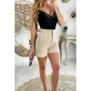 My Look Féminin Mon petit short beige zippé taille haute Discount