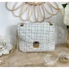 My Look Féminin Mon sac blanc scintillant " gold chain" Hot