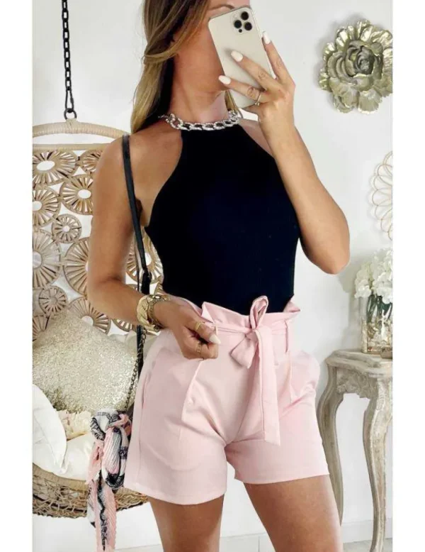 My Look Féminin Mon superbe short rose pale et sa ceinture Hot