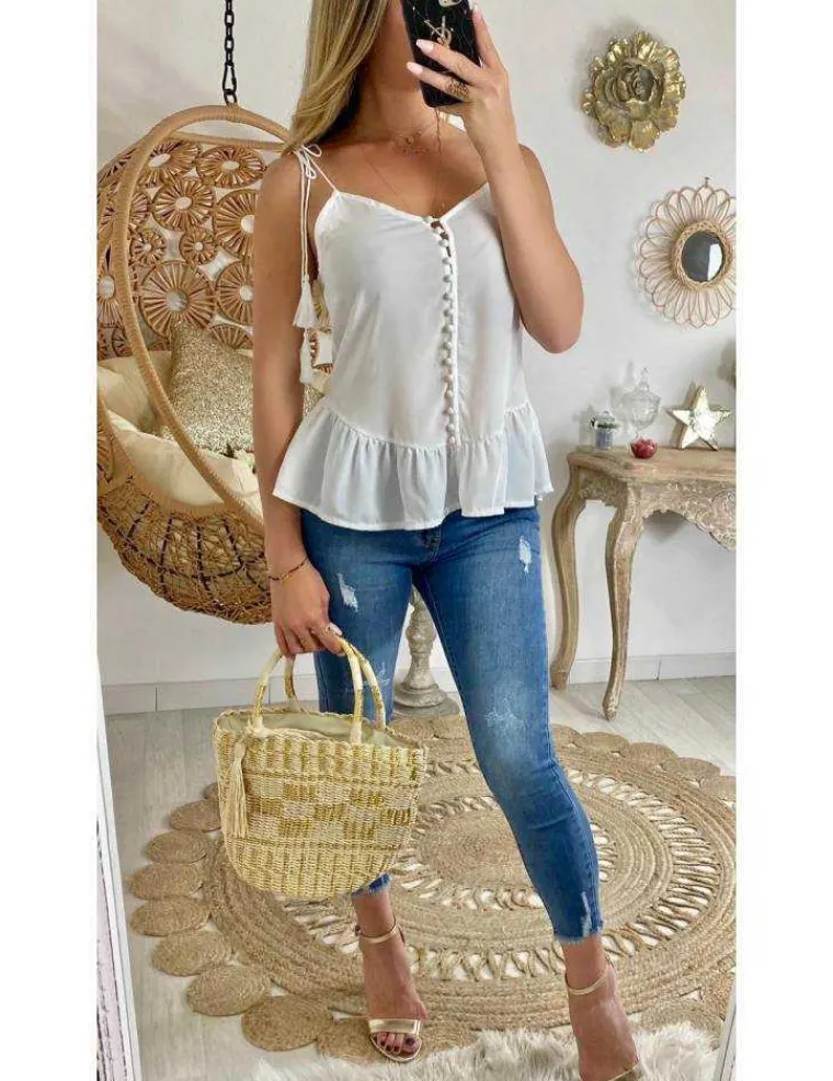 mon_top_blanc_quotvolants_1.webp My Look Féminin Mon top blanc "volants et boutonné" Discount