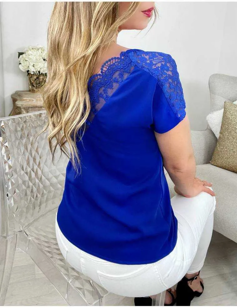 mon_top_bleu_roi_col_v_qu_1.webp My Look Féminin Mon top bleu roi col v " dos brodé" Online