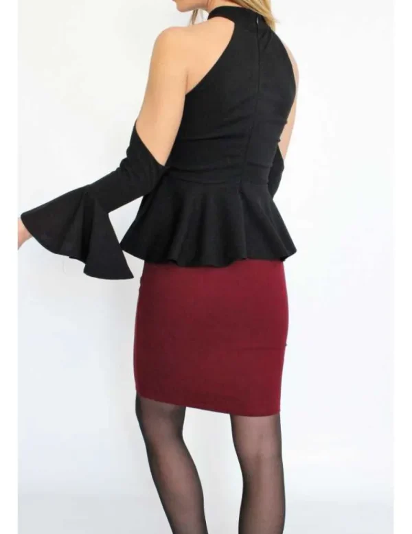 My Look Féminin Mon top noir "Péplum" Hot