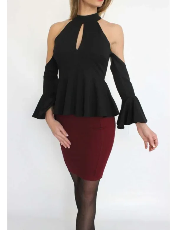 My Look Féminin Mon top noir "Péplum" Hot