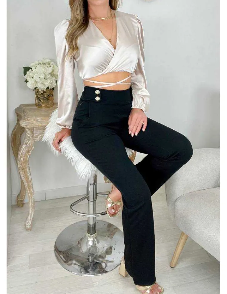 mon_top_satin_beige_quot__3.webp My Look Féminin Mon top satiné beige " taille lacée" Hot