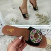 My Look Féminin mules noires style cuir & strass Discount