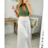 My Look Féminin pantalon loose en broderie blanche Online