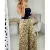 My Look Féminin pantalon scintillant caramel & motifs camel New