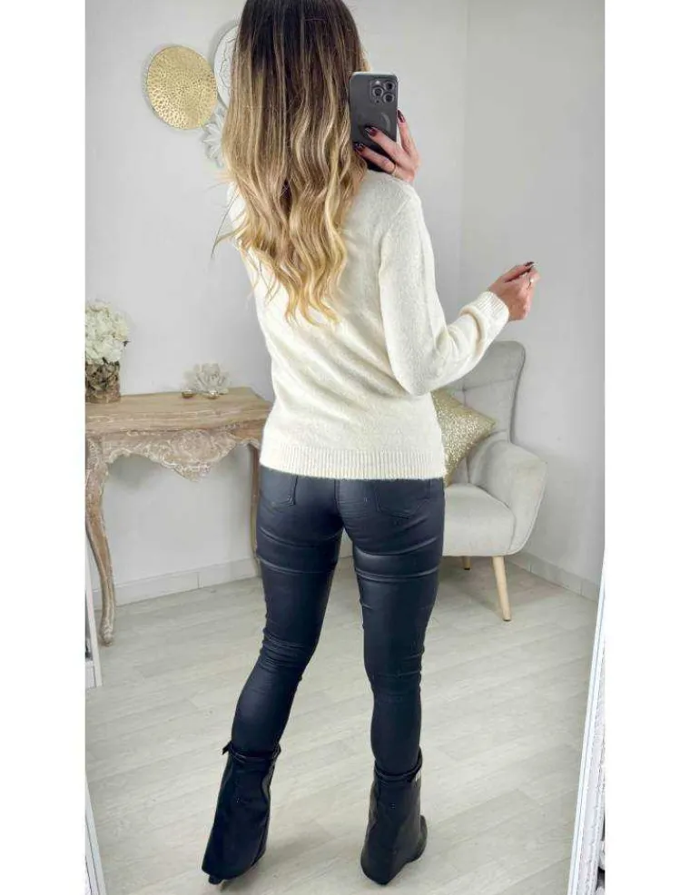pull_en_lainage_beige_amp_3.webp My Look Féminin Pull en lainage beige & strass Hot