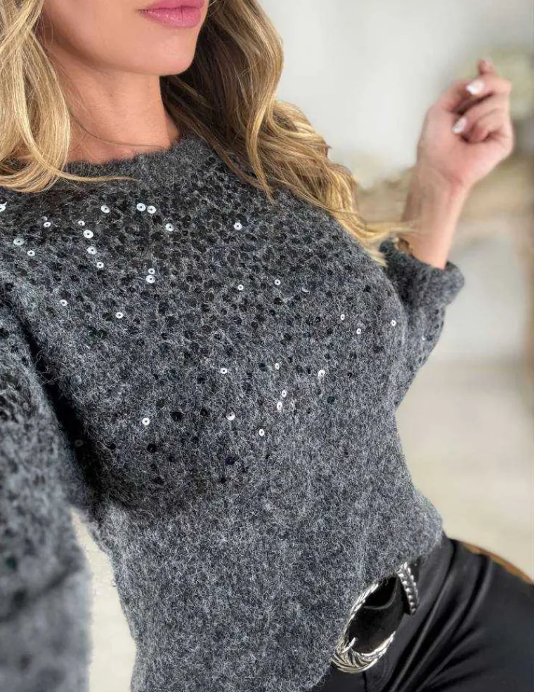 pull_en_lainage_gris_et_s_0.webp My Look Féminin Pull en lainage gris et sequins Clearance