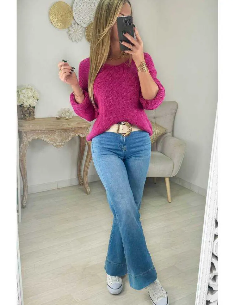 pull_en_lainage_rose_0.webp My Look Féminin Pull en lainage rose Best