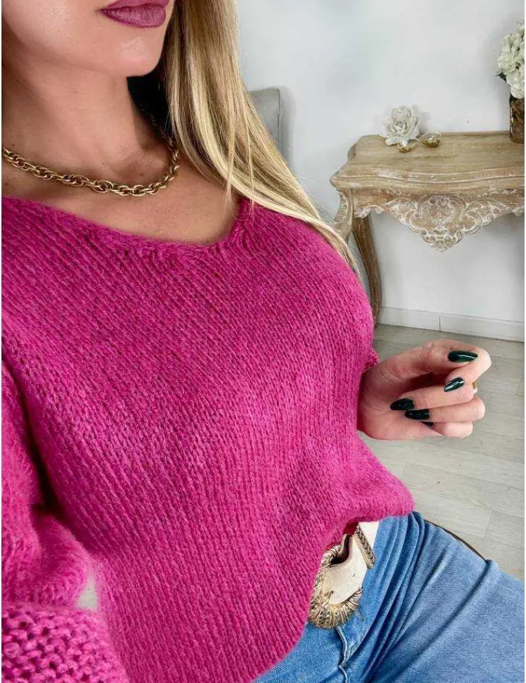 pull_en_lainage_rose_1.webp My Look Féminin Pull en lainage rose Best
