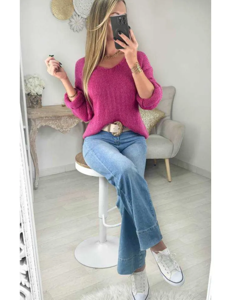 pull_en_lainage_rose_2.webp My Look Féminin Pull en lainage rose Best