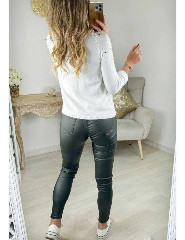 pull_en_maille_blanc_col__3.webp My Look Féminin pull en maille blanc col perles Best