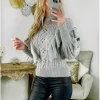 My Look Féminin pull gris volants & pompons Best