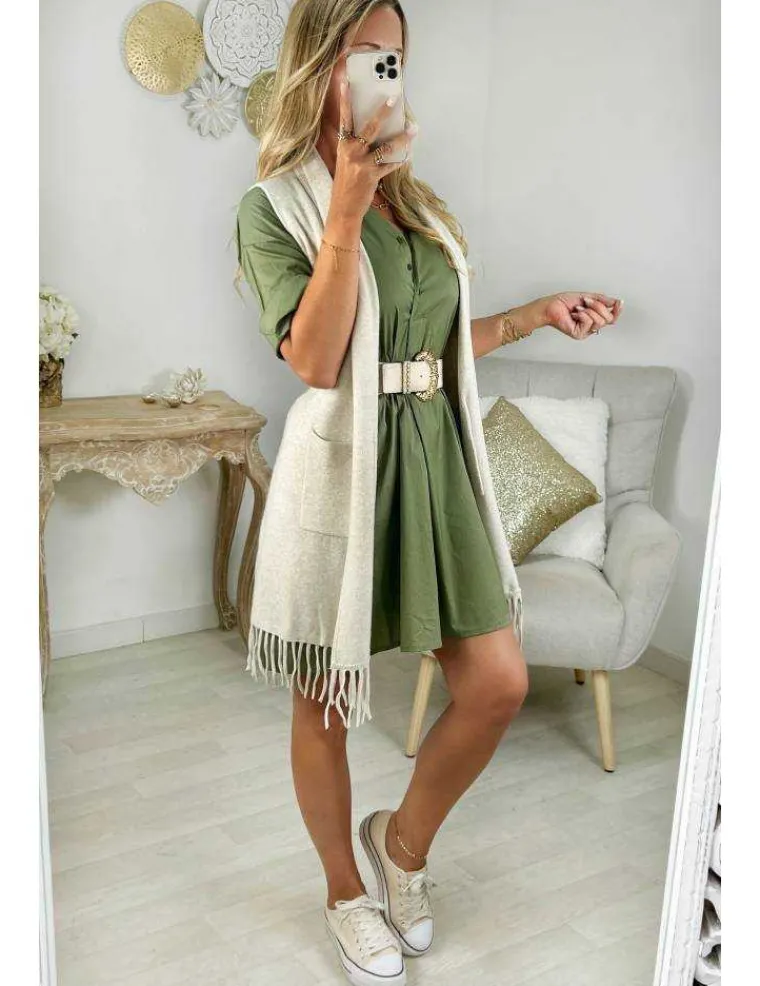 robe_chemisier_ample_kaki_0.webp My Look Féminin robe chemisier ample kaki New