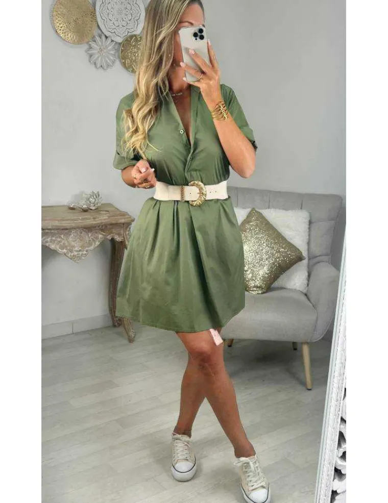 robe_chemisier_ample_kaki_1.webp My Look Féminin robe chemisier ample kaki New