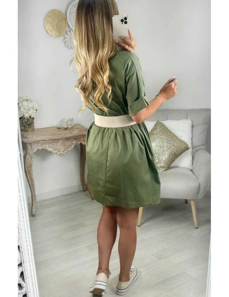 robe_chemisier_ample_kaki_2.webp My Look Féminin robe chemisier ample kaki New