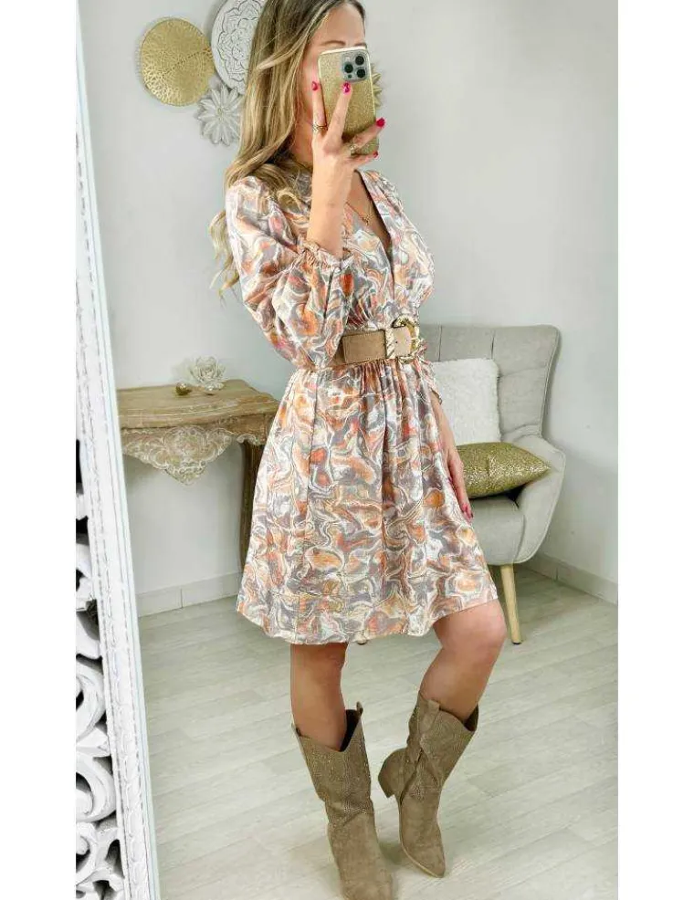 robe_en_coton_motifs_oran_1.webp My Look Féminin robe en coton motifs orangés Discount