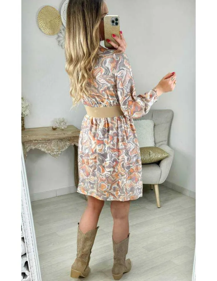 robe_en_coton_motifs_oran_2.webp My Look Féminin robe en coton motifs orangés Discount