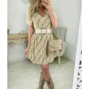 My Look Féminin robe fluide motifs caramel col v Outlet