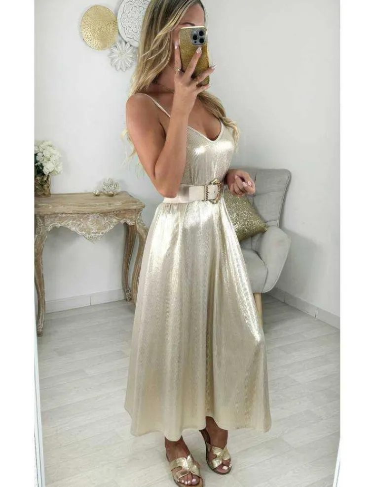 robe_longue_et_fluide_dor_1.webp My Look Féminin robe longue et fluide dorée Fashion