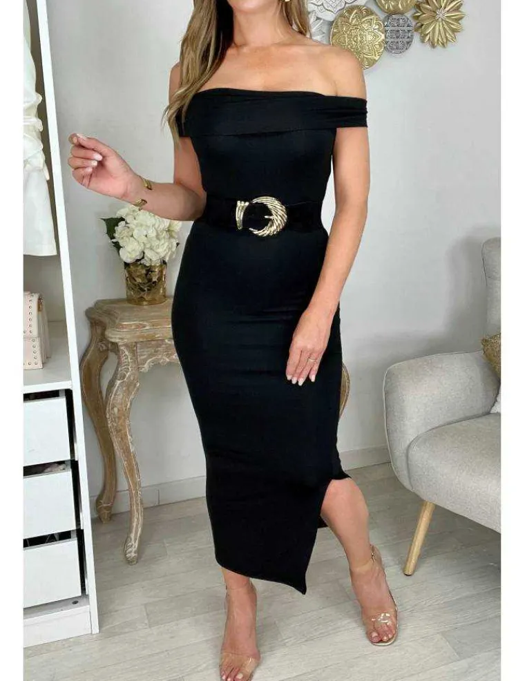 robe_longue_noire_lycra_p_2.webp My Look Féminin robe longue noire lycra épaules dénudées Fashion
