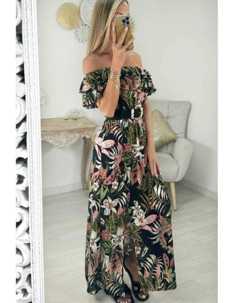 robe_longue_noire_motifs__2.webp My Look Féminin Robe longue noire motifs jungle Discount