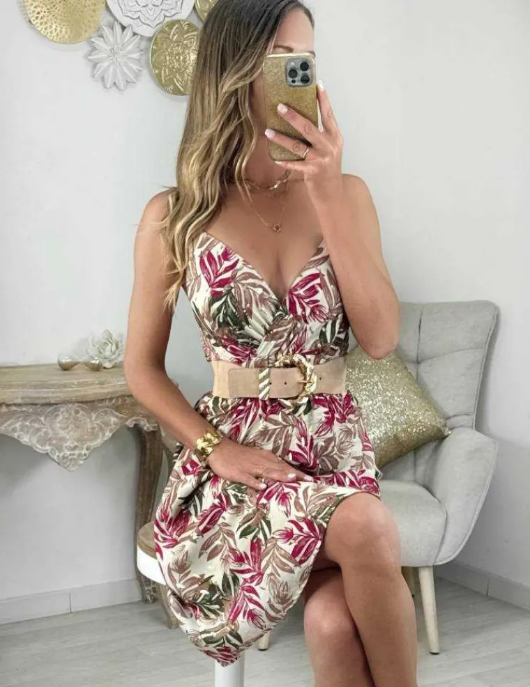 robe_motifs_kaki_fuchsia__2.webp My Look Féminin robe motifs kaki fuchsia & dorés New