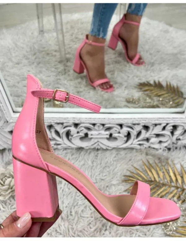 My Look Féminin sandales à talons rose Clearance