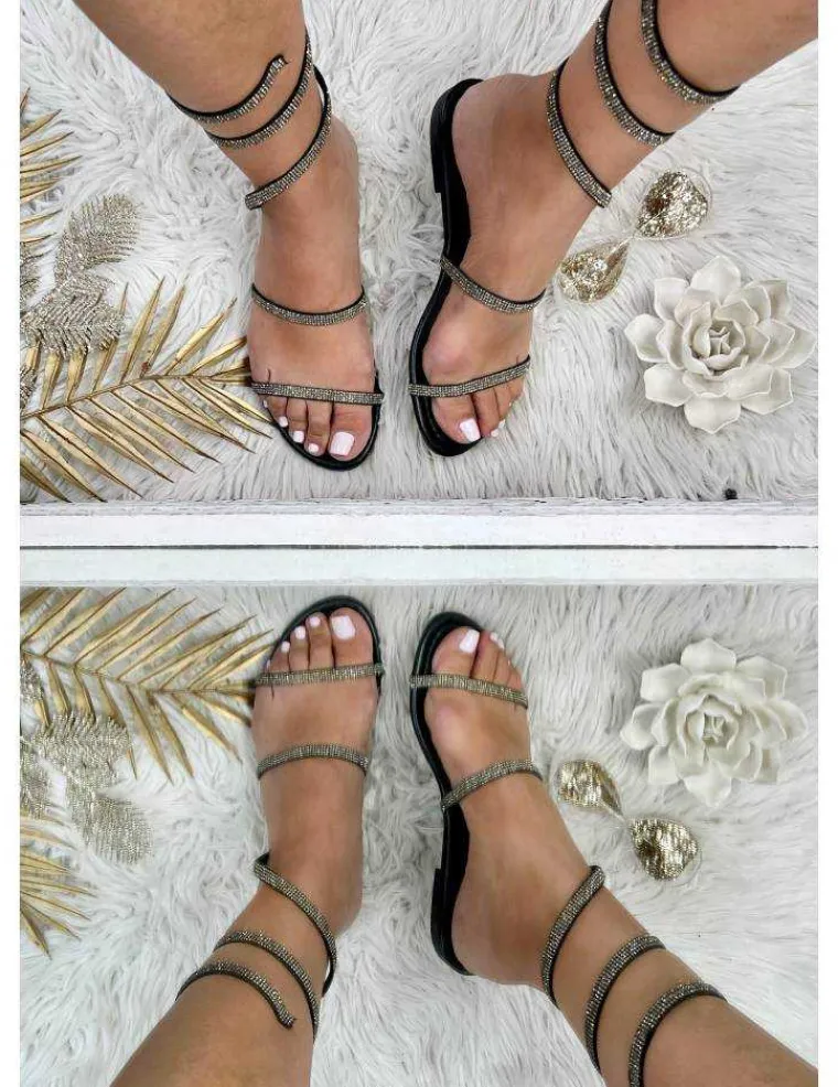 sandales_plates_noires_sc_1.webp My Look Féminin sandales plates noires scintillantes Discount