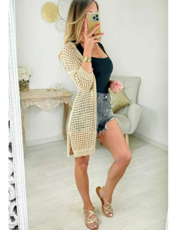 My Look Féminin short en jeans gris" destroy" Best