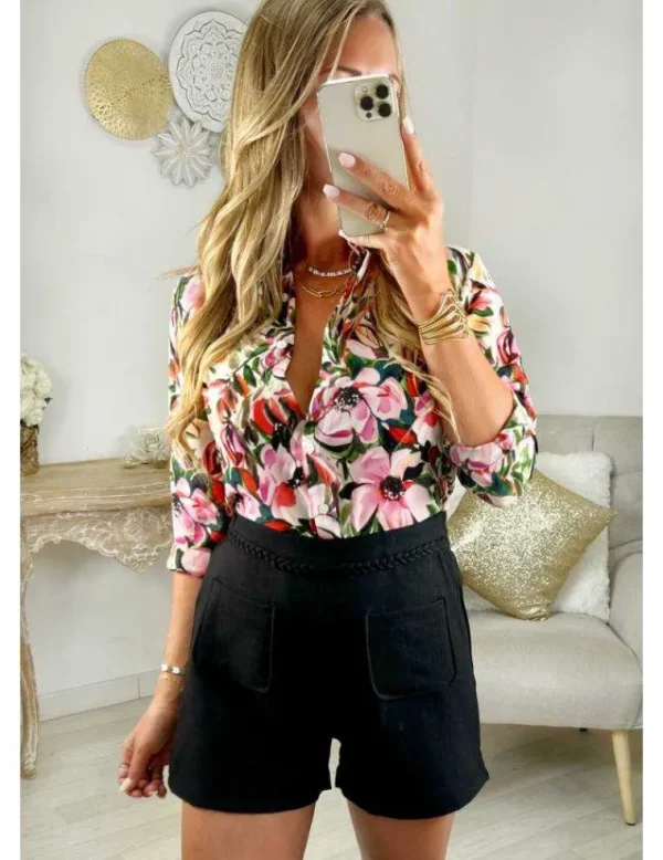 My Look Féminin short noir et poches Fashion