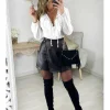 My Look Féminin Short noir Style cuir effet serpent Online
