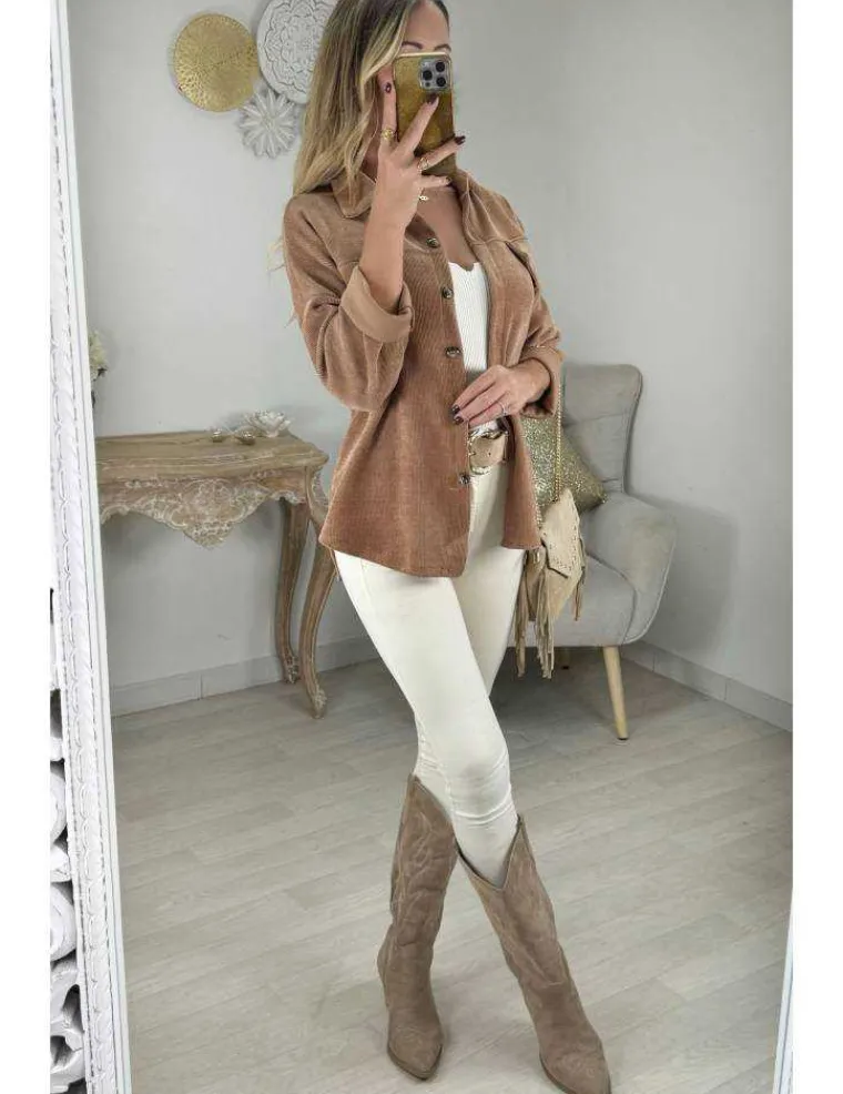 surchemise_camel_style_ve_0.webp My Look Féminin Surchemise camel style velours Outlet