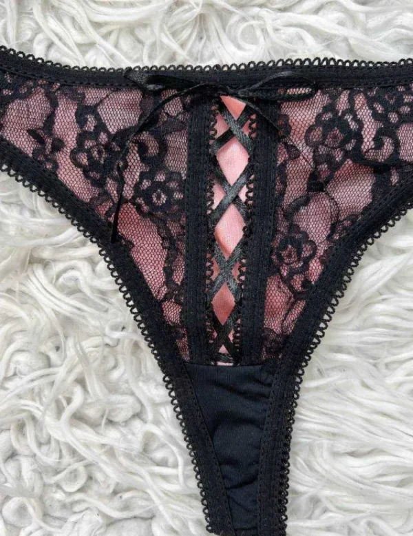 My Look Féminin Tanga " Pink & Black " Best