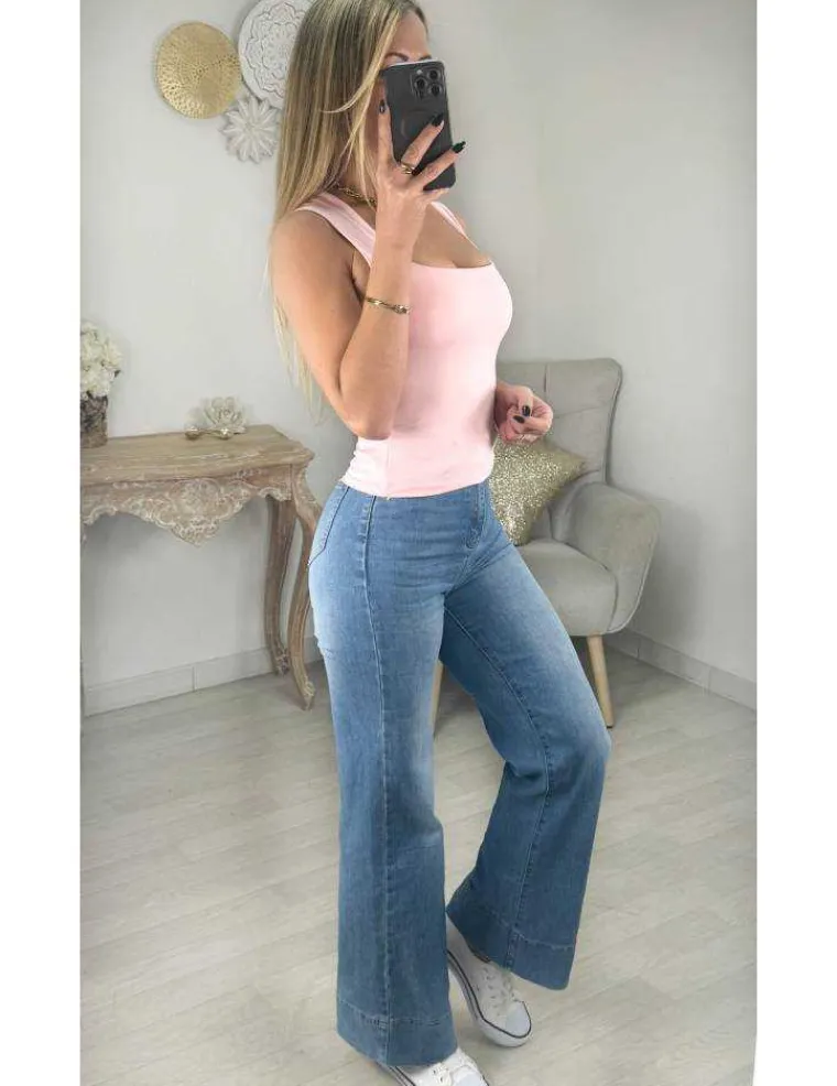 top_rose_ple_lycra_1.webp My Look Féminin Top rose pâle lycra Best